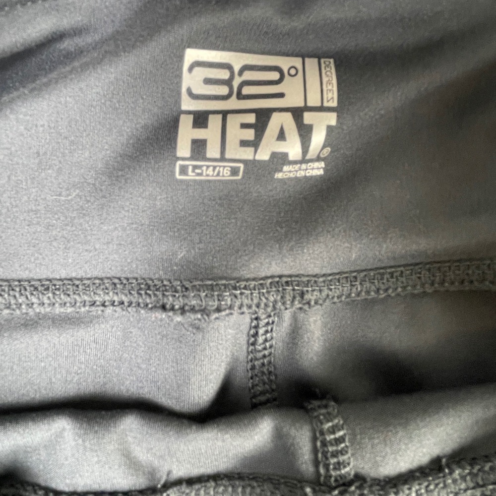 32 Degrees Kids L 14/16 Heat Leggings 4 Pack Black Gray Thermal Pockets - Picture 5 of 8